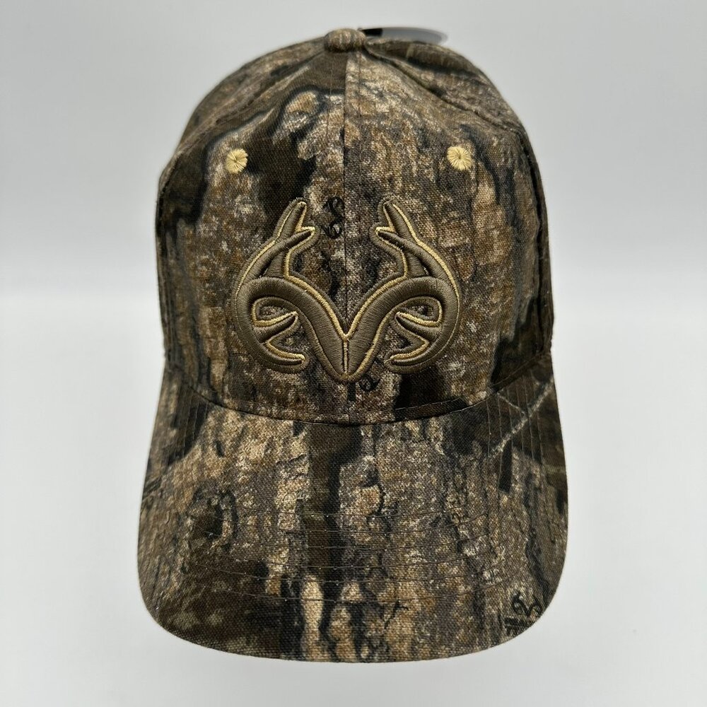 Realtree 3D Embroidered Antlers Adjustable Hunting Cap, OSFM, Timber‎ Camo